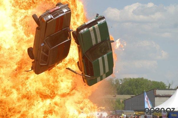 Переворот с "козы" двух авто.