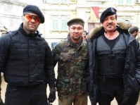 Казахстанские каскадеры во время съемок фильма "Неудержимые-2"